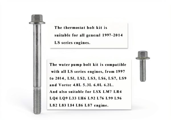 YCQDDA Water Pump Bolt Kit LS Series Engines Grade 10.9 Dacromet-4