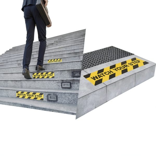 Watch Your Step Floor Decals CertifyMe 6x24in Anti‑Slip Tape 10 Pack-1