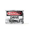 Caution Tripping Hazard Sign NMC Double‑Sided Plastic 10.75×24.63 in-1