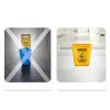 Acrimet Bucket and Wet Floor Sign, Leak Collector Bucket, Caution Wet Floor, Bilingual Safety Sign on Both Sides in English and Spanish, 27 Quart (Plastic) (Yellow Color) (Set of 4)-2