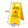 Alpine Caution Wet Floor Sign 5 Pack - 24 Inch High Visibility Yellow-4