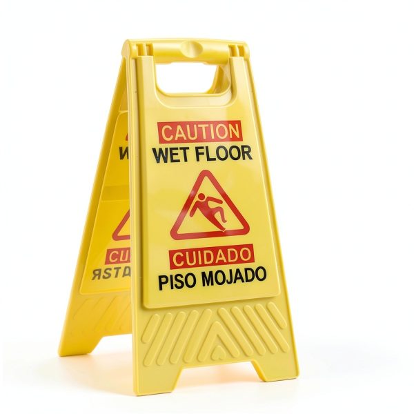Caution Wet Floor Sign 4 Pack - Mezchi Yellow 24 Inch A-Frame Sign-5