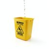 Acrimet Bucket and Wet Floor Sign, Leak Collector Bucket, Caution Wet Floor, Bilingual Safety Sign on Both Sides in English and Spanish, 27 Quart (Plastic) (Yellow Color) (Set of 4)-1