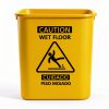 Acrimet 27 Quart Leak Collector Bucket with Wet Floor Sign Set of 2-0