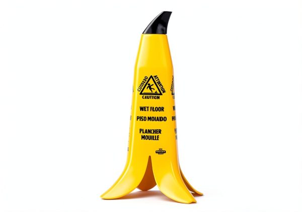 Banana Cone 2FT Wet Floor Safety Sign - Stackable Yellow Cones Pack of-1