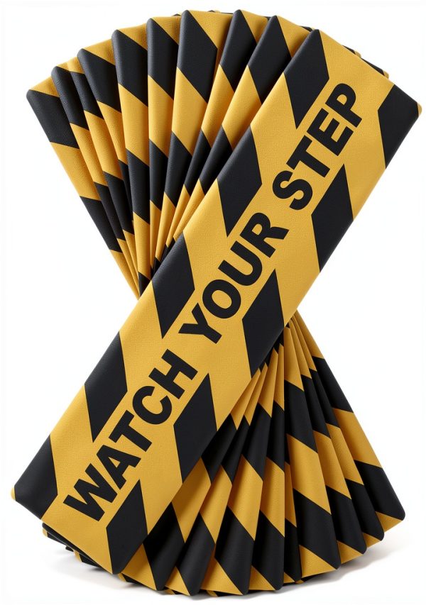 Watch Your Step Floor Decals CertifyMe 6x24in Anti‑Slip Tape 10 Pack-0