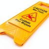 BestEquip 10 Pack Bilingual Yellow Caution Floor Signs-6