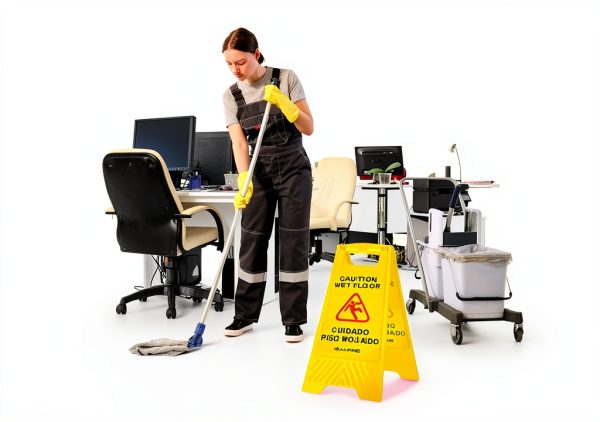 Alpine Caution Wet Floor Sign 5 Pack - 24 Inch High Visibility Yellow-7