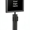 QueuePole Economy Sign Frame Displays2go Black 11x8.5 Landscape-0