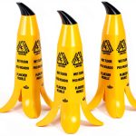 Banana Cone 2FT Wet Floor Safety Sign - Stackable Yellow Cones Pack of-0