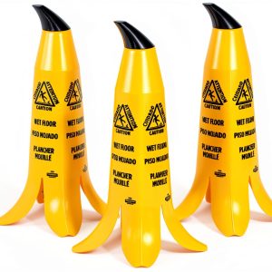 Banana Cone 2FT Wet Floor Safety Sign - Stackable Yellow Cones Pack of-0