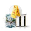 BestEquip 10 Pack Bilingual Yellow Caution Floor Signs-7