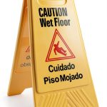 Update International 24" x 12" Fold-Out Wet Floor Sign-0