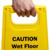 Wet Floor Sign 2 Pack Foldable Bilingual HERO AIR 24in Yellow-5