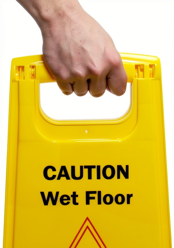 Wet Floor Sign 2 Pack Foldable Bilingual HERO AIR 24in Yellow-5