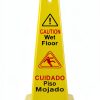 26" Caution Wet Floor Cones - AngeLvet 6-Pack Bright Yellow 26 Inch-1