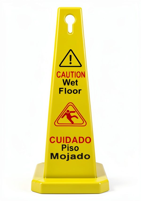 26" Caution Wet Floor Cones - AngeLvet 6-Pack Bright Yellow 26 Inch-1