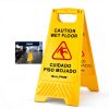 Alpine Caution Wet Floor Sign 5 Pack - 24 Inch High Visibility Yellow-6