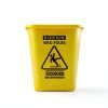 Acrimet 27 Quart Leak Collector Bucket with Wet Floor Sign Set of 2-3