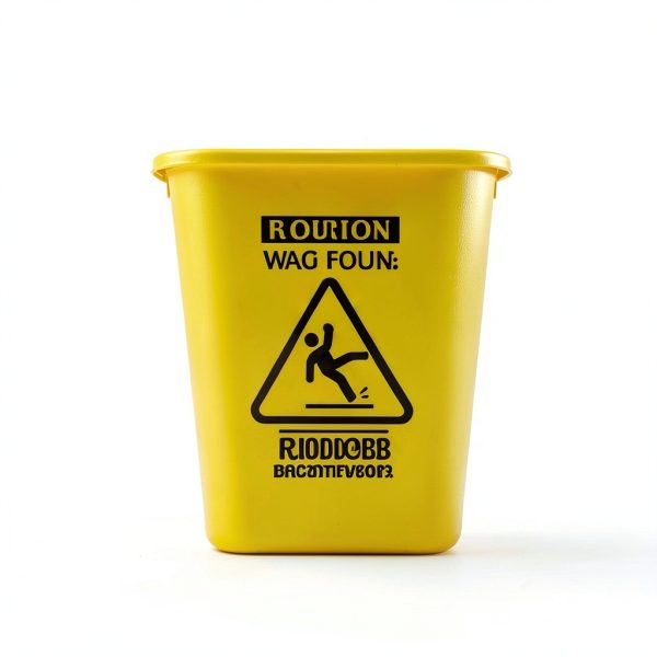 Acrimet 27 Quart Leak Collector Bucket with Wet Floor Sign Set of 2-3