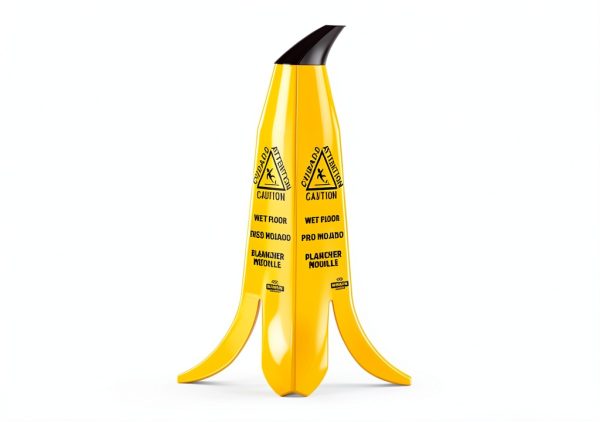 Banana Cone 2FT Wet Floor Safety Sign - Stackable Yellow Cones Pack of-2