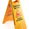 BestEquip 10 Pack Bilingual Yellow Caution Floor Signs-1