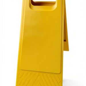 Blank Floor Sign A Frame Folding - Janilink Yellow Heavy-Duty Plastic-0