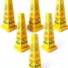 26" Caution Wet Floor Cones - AngeLvet 6-Pack Bright Yellow 26 Inch-0
