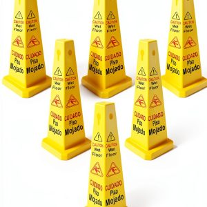 26" Caution Wet Floor Cones - AngeLvet 6-Pack Bright Yellow 26 Inch-0
