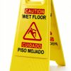 Caution Wet Floor Sign 4 Pack - Mezchi Yellow 24 Inch A-Frame Sign-1