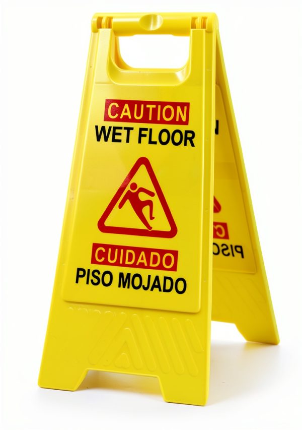 Caution Wet Floor Sign 4 Pack - Mezchi Yellow 24 Inch A-Frame Sign-1