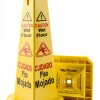 26" Caution Wet Floor Cones - AngeLvet 6-Pack Bright Yellow 26 Inch-2