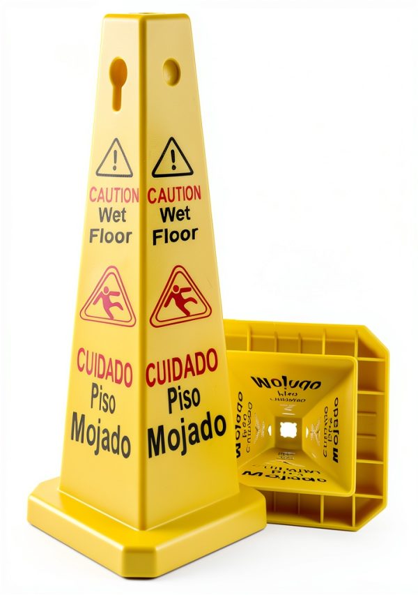 26" Caution Wet Floor Cones - AngeLvet 6-Pack Bright Yellow 26 Inch-2