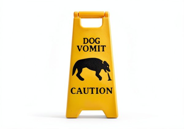Generic Yellow Plastic Floor Standing Cat Vomit Sign - 12x18in, 2 Pack-4