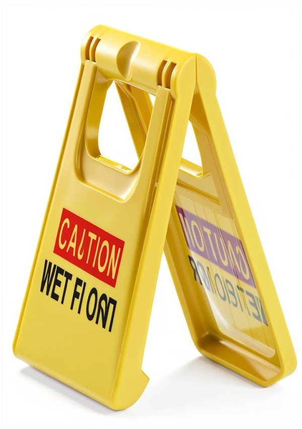 Caution Wet Floor Sign 4 Pack - Mezchi Yellow 24 Inch A-Frame Sign-4