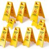 BestEquip 10 Pack Bilingual Yellow Caution Floor Signs-0