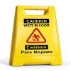 Caution Wet Floor Sign 4-Pack YOLNEXI Yellow Double‑Sided A‑Frame17.5"-6