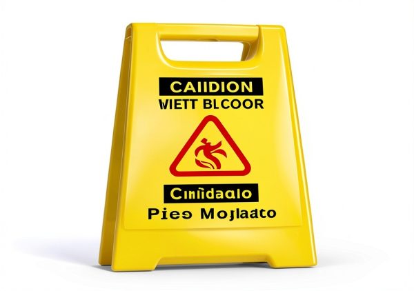 Caution Wet Floor Sign 4-Pack YOLNEXI Yellow Double‑Sided A‑Frame17.5"-6