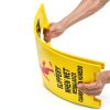 Industrial Wet Floor Sign Matthew Cleaning 19" Yellow Plastic 2‑Sided-1