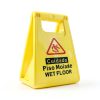 Caution Wet Floor Sign GJC 2-Pack Bright Yellow A-Frame 17.5" Height-4