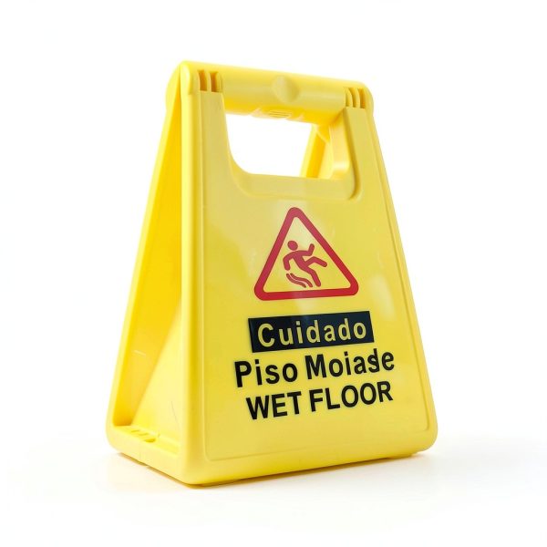 Caution Wet Floor Sign GJC 2-Pack Bright Yellow A-Frame 17.5" Height-4