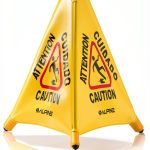 Pop-Up Wet Floor Warning Sign Alpine 498-20 Stand with Pop-Up Design-0