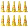 Floor Safety Cone Yellow Caution Wet Floor Sign 10 Pack by Amylove-0