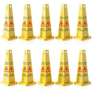 Floor Safety Cone Yellow Caution Wet Floor Sign 10 Pack by Amylove-0