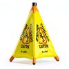 Alpine Caution Wet Floor Sign Wall Mounted Foldable Yellow 20in-1