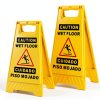 Caution Wet Floor Sign 2 Pack Yellow Double‑Sided Bilingual by-0