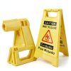 Caution Wet Floor Sign 4-Pack YOLNEXI Yellow Double‑Sided A‑Frame17.5"-3