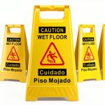 Caution Wet Floor Sign 4-Pack YOLNEXI Yellow Double‑Sided A‑Frame17.5"-0