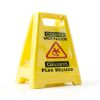 Caution Wet Floor Sign GJC 2-Pack Bright Yellow A-Frame 17.5" Height-6