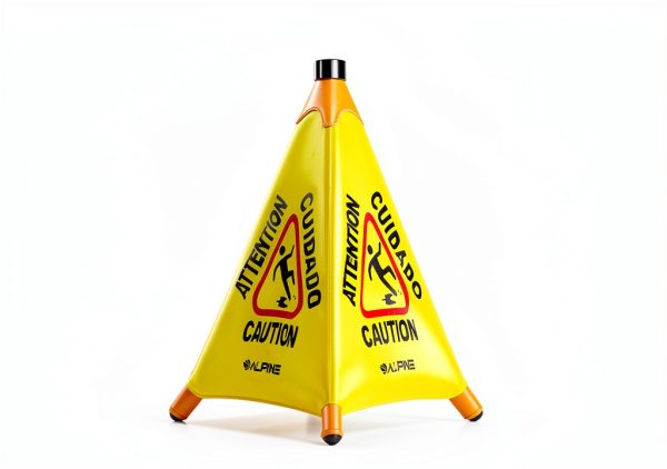 Pop-Up Wet Floor Warning Sign Alpine 498-20 Stand with Pop-Up Design-2